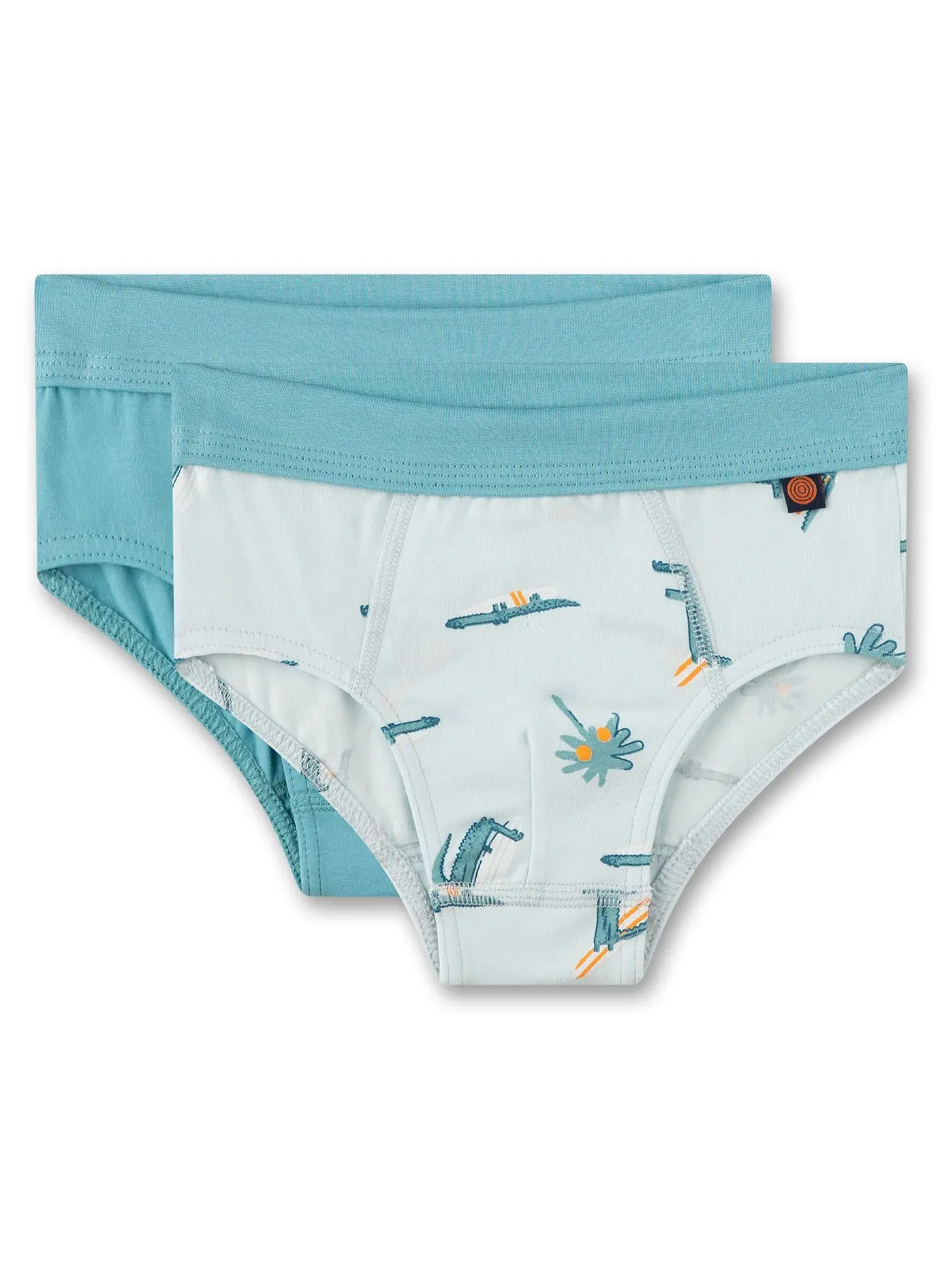 Sanetta Jungs Unterhosen/Slips 2er Set - Hellblau & Krokodil Sanetta Jungs Unterhosen/Slips 2er Set - Hellblau & Krokodil