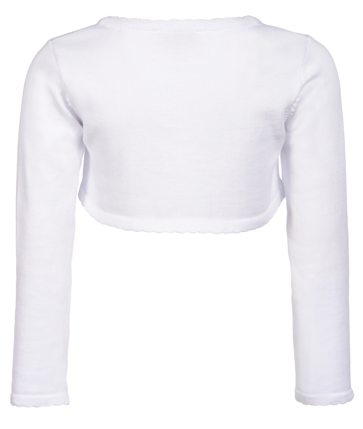 761313_10_2 Happy Girls Bolero Strickjacke - Weiß