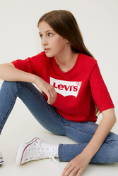 Levis T-Shirt in Rot mit Batwing-Logo auf der Brust - SALE