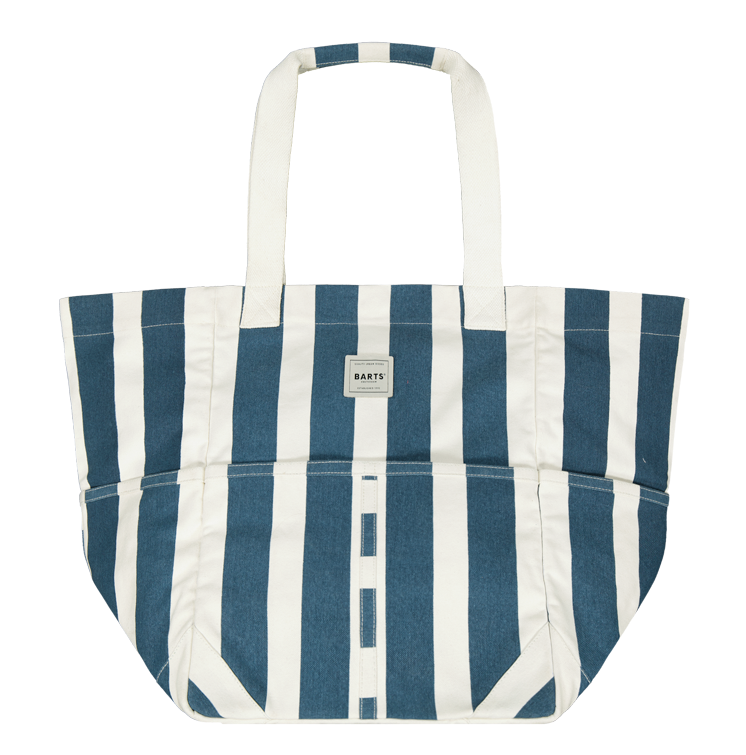 Barts Jondi Tasche - X-Large Baumwolle Canvas Beach Tote in Navy Blau Gestreift Barts Jondi Tasche - X-Large Baumwolle Canvas Beach Tote in Navy Blau Gestreift