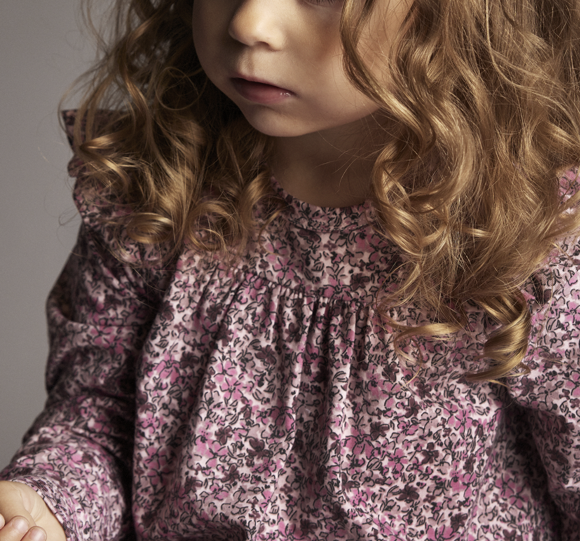 Creamie Mädchen Kleid All-over Print - Blumen Lila Creamie Mädchen Kleid All-over Print - Blumen Lila