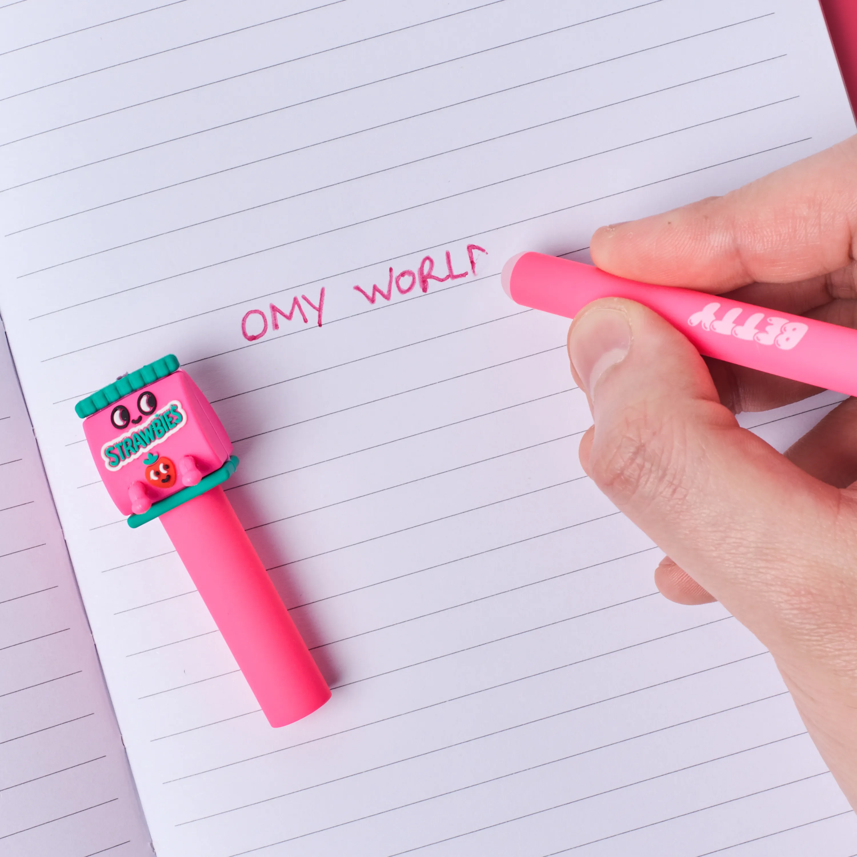 OMY Pen Buddies Shaky & Betty – Radierbare Gelstifte im Milkshake- und Erdbeer-Design OMY Pen Buddies Shaky & Betty – Radierbare Gelstifte im Milkshake- und Erdbeer-Design