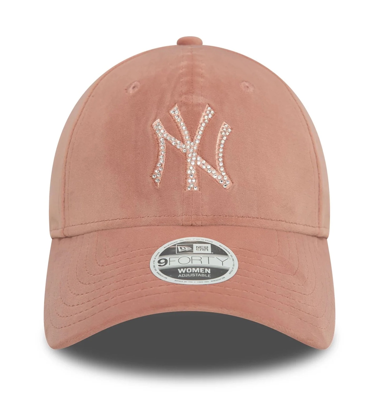 New Era Damen Cap 9FORTY Adjustable Cap New York Yankees Velour Diamante in Pastel Pink New Era Damen Cap 9FORTY Adjustable Cap New York Yankees Velour Diamante in Pastel Pink