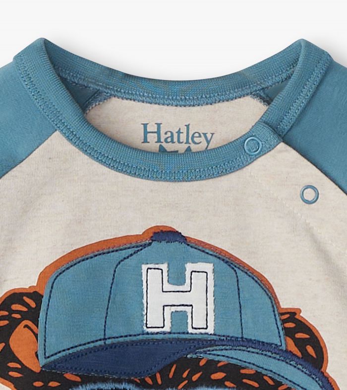 Hatley Langarm Raglan Shirt Cool Bär mit Cap - SALE
