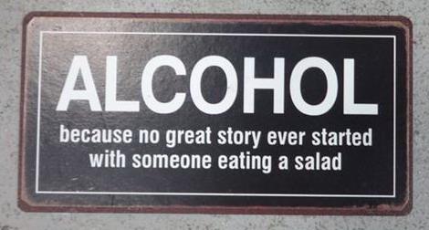 em5118-p Lafinesse Magnet mit Spruch - ALCOHOL because no great story ...