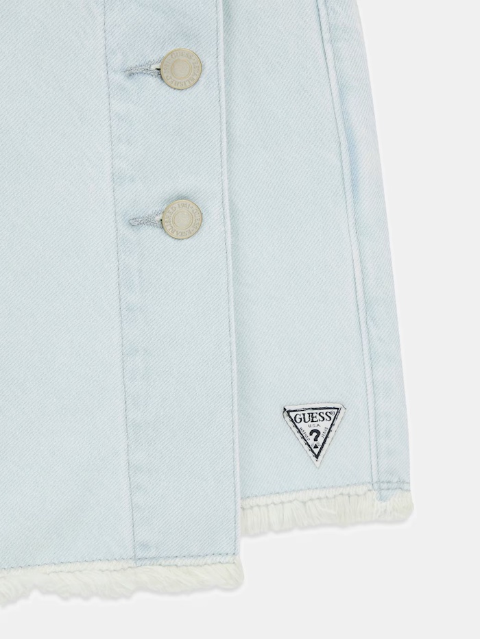 Guess Mädchen Denim Skort - Jeans Rock & Short zugleich - Bleached Blau Denim Guess Mädchen Denim Skort - Jeans Rock & Short zugleich - Bleached Blau Denim
