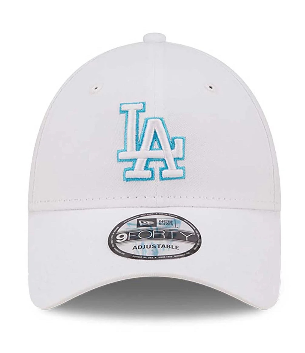 la-dodgers-neon-outline-white-9forty-adjustable-cap-60358129-center-Kopie New Era Weiße LA Dodgers Neon Outline 9FORTY Verstellbare Cap
