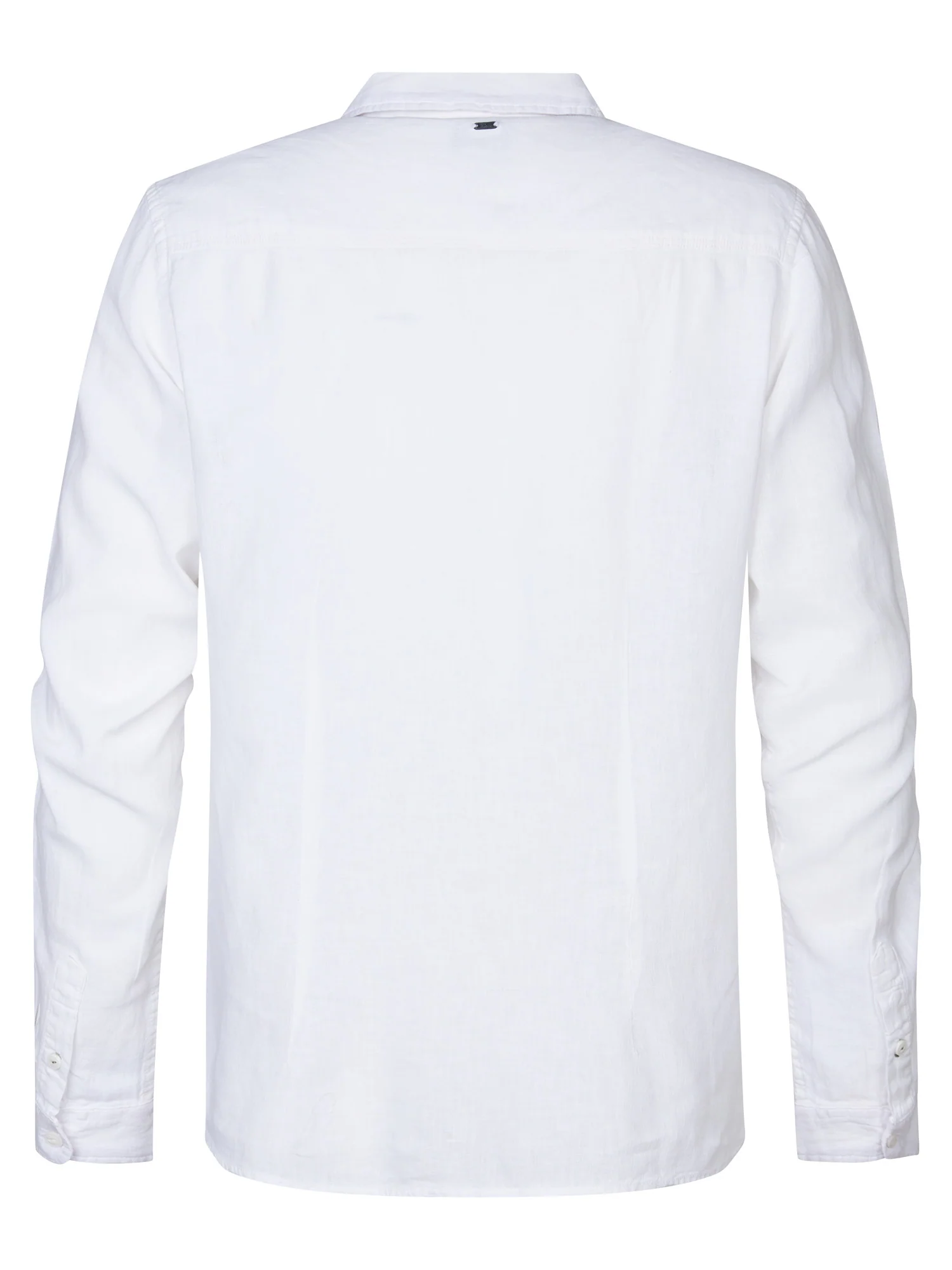 Petrol Industries Herren Leinenhemd in Bright White - Weiß
