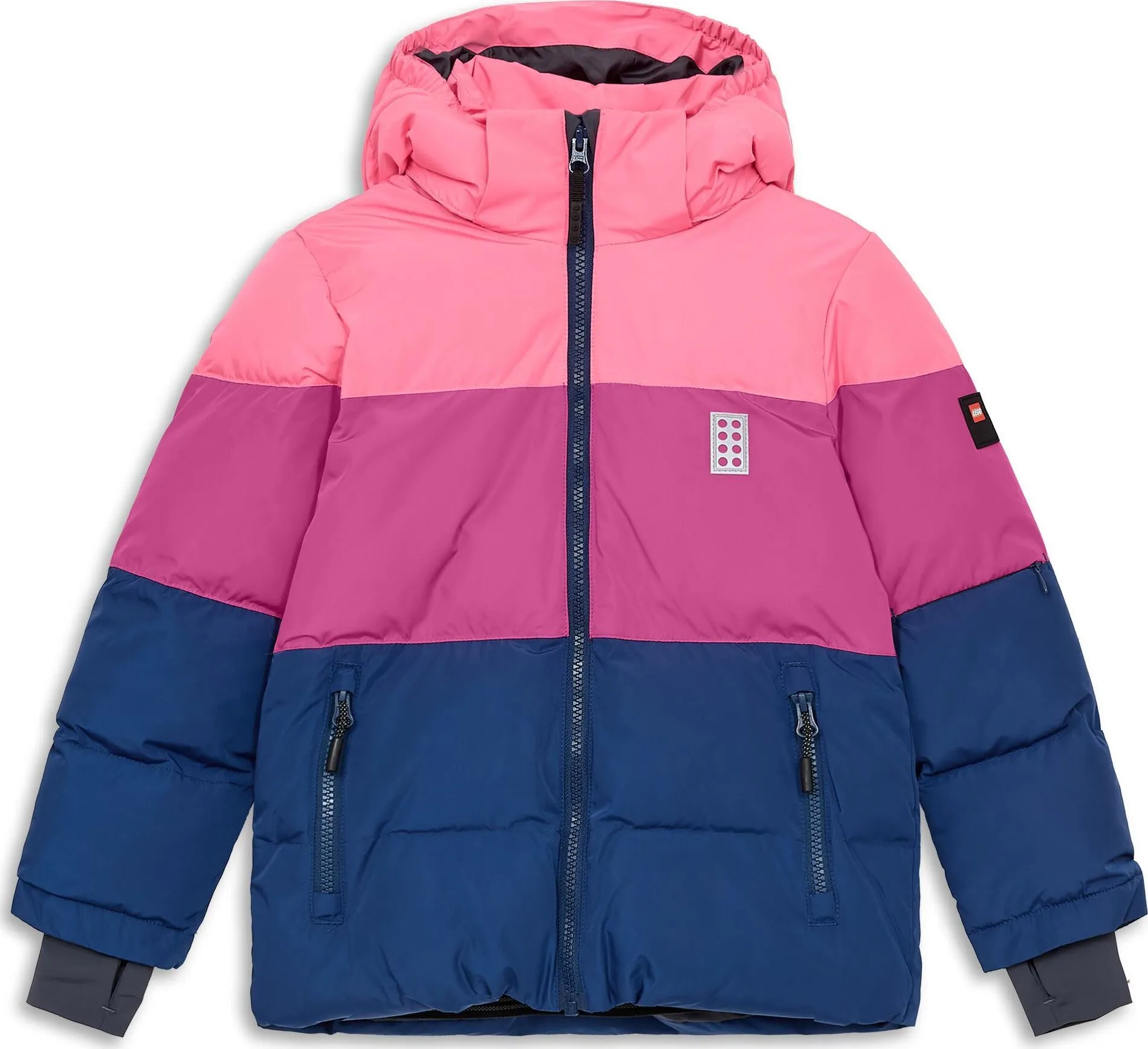 LEGO Kidswear LWJAZ Winterjacke Blockstreifen - Neon/Pink/Blau - SALE