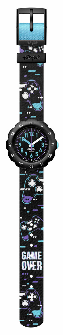 fa01_ZFPSP067 Flik Flak Uhr Kinderuhr - Game Over- Try Again - Gamer