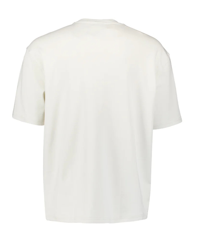 NO EXCESS Interlock-T-Shirt mit Rundhalsausschnitt in Kit Creme
