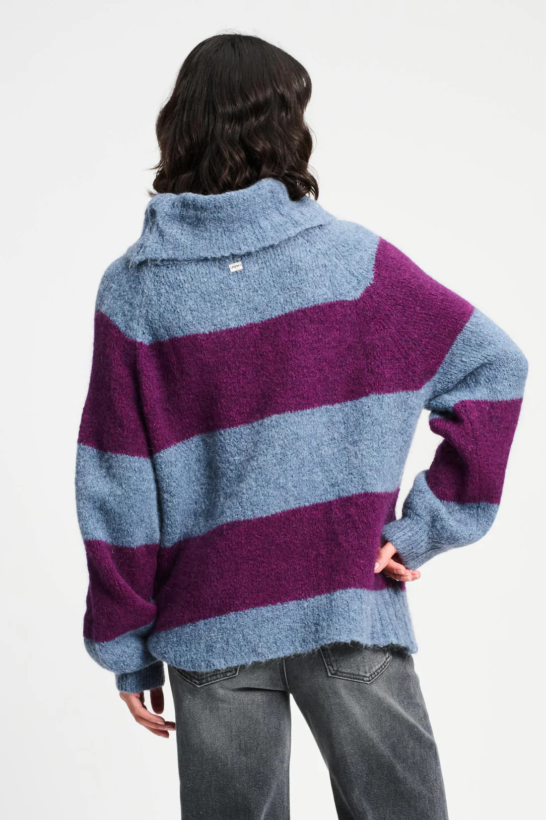 POM Amsterdam Strickpulli Pullover Plum Stripes POM Amsterdam Strickpulli Pullover Plum Stripes