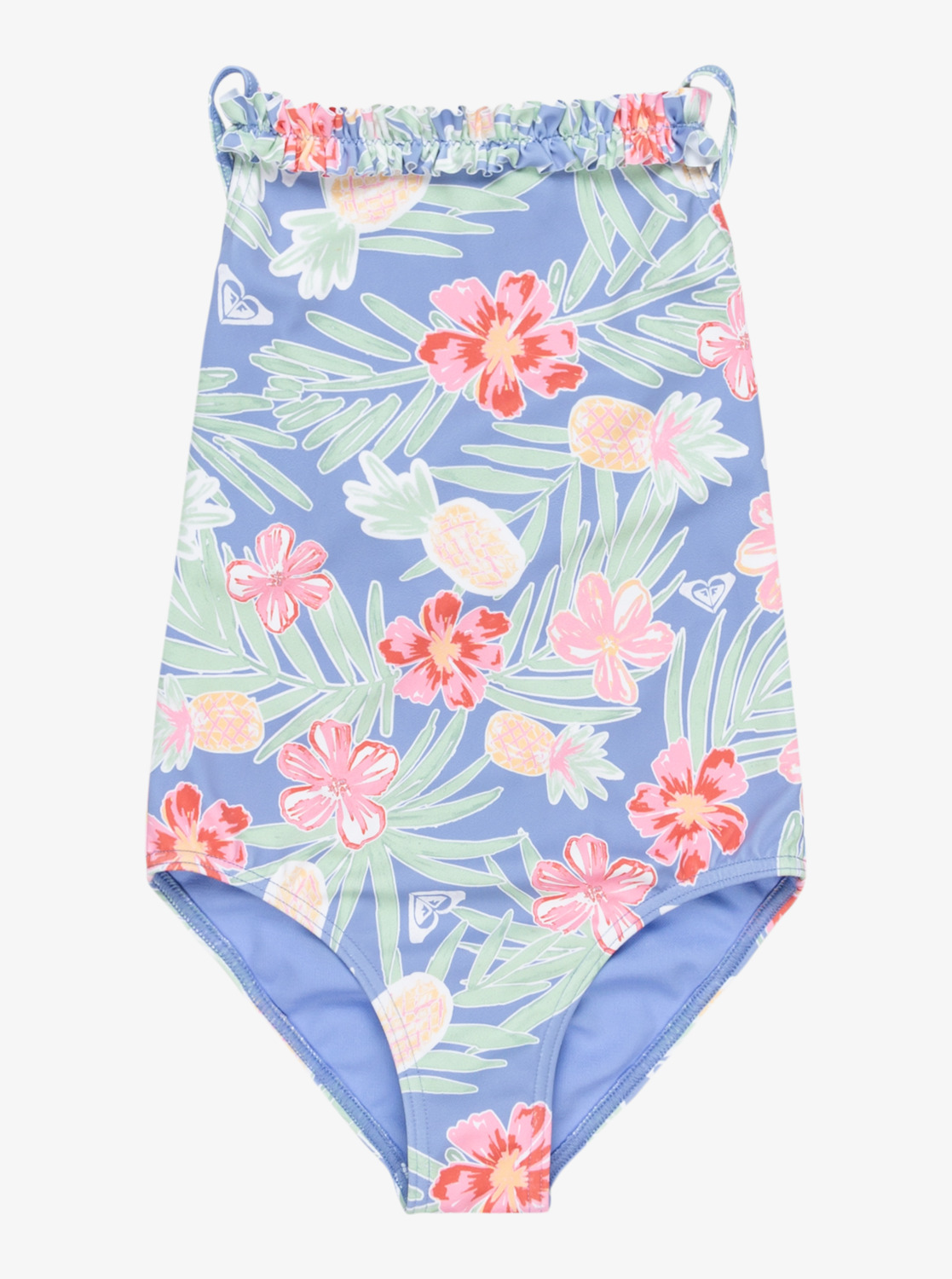 Roxy Tropical Story Badeanzug für Mädchen in Blau mit Tropical Blumen