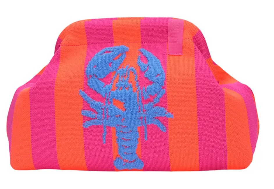 LOT83 Rebel Kulturtasche oder Clutch Emma - Pink Orange - Hummer