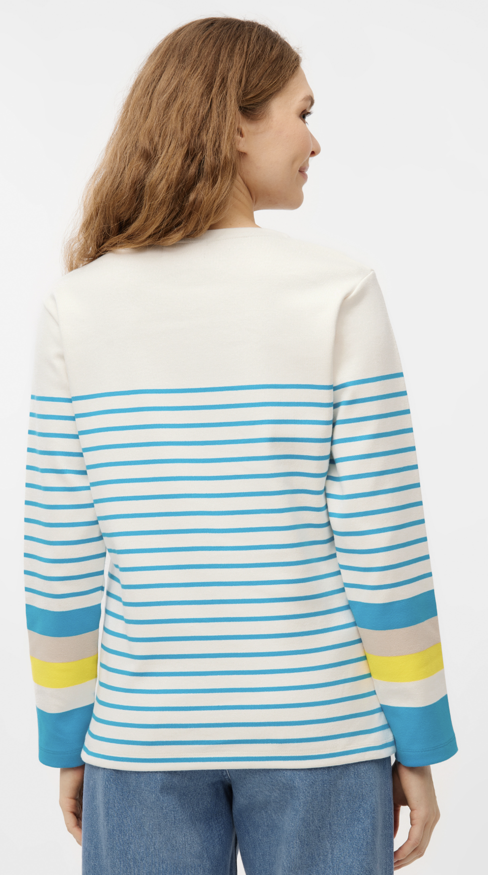 Derbe Damen Langarm Shirt - Hawai Ocean in Weiß und Türkis - SALE