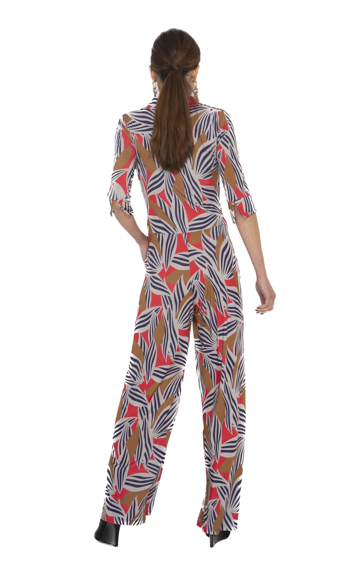 Marivie Jump High! Jumpsuit leaves stripes red - SALE