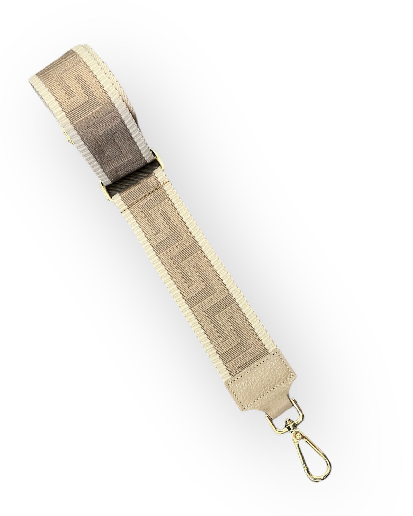 BFF Crossbody Schulterriemen / Taschengurt mit Gold Schnale - Beige & Creme