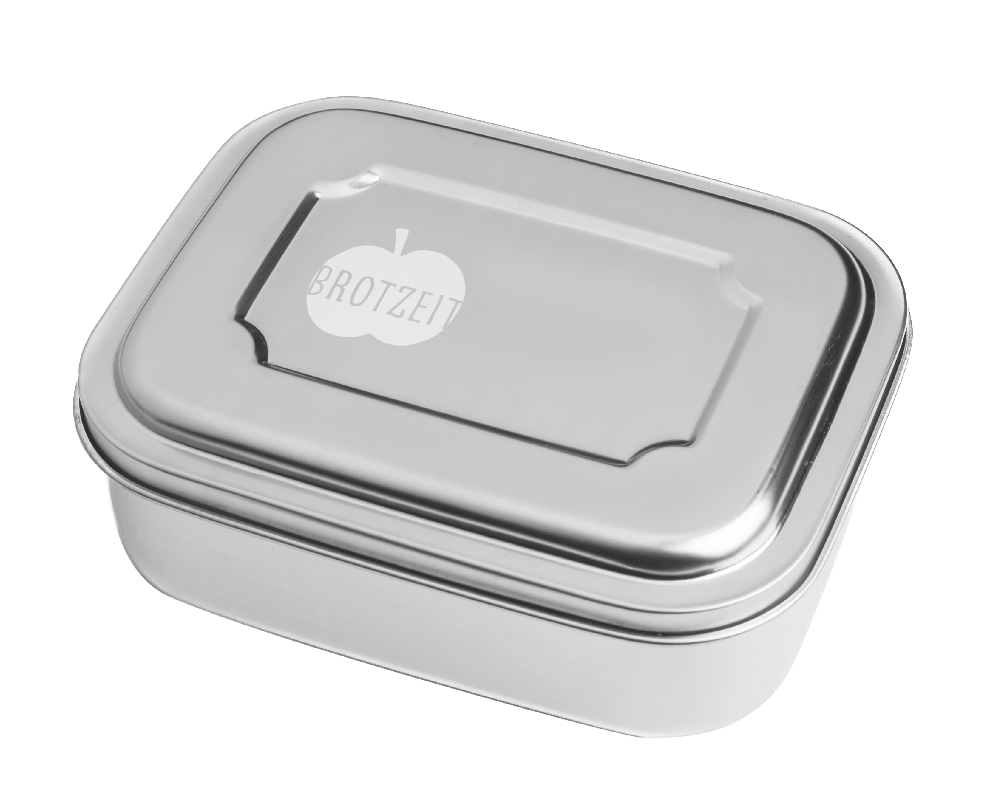 Brotzeit ZWEIER Lunchbox Brotdose Jausenbox mit Unterteilung aus Edelstahl Gestreift Blau Rot Pink