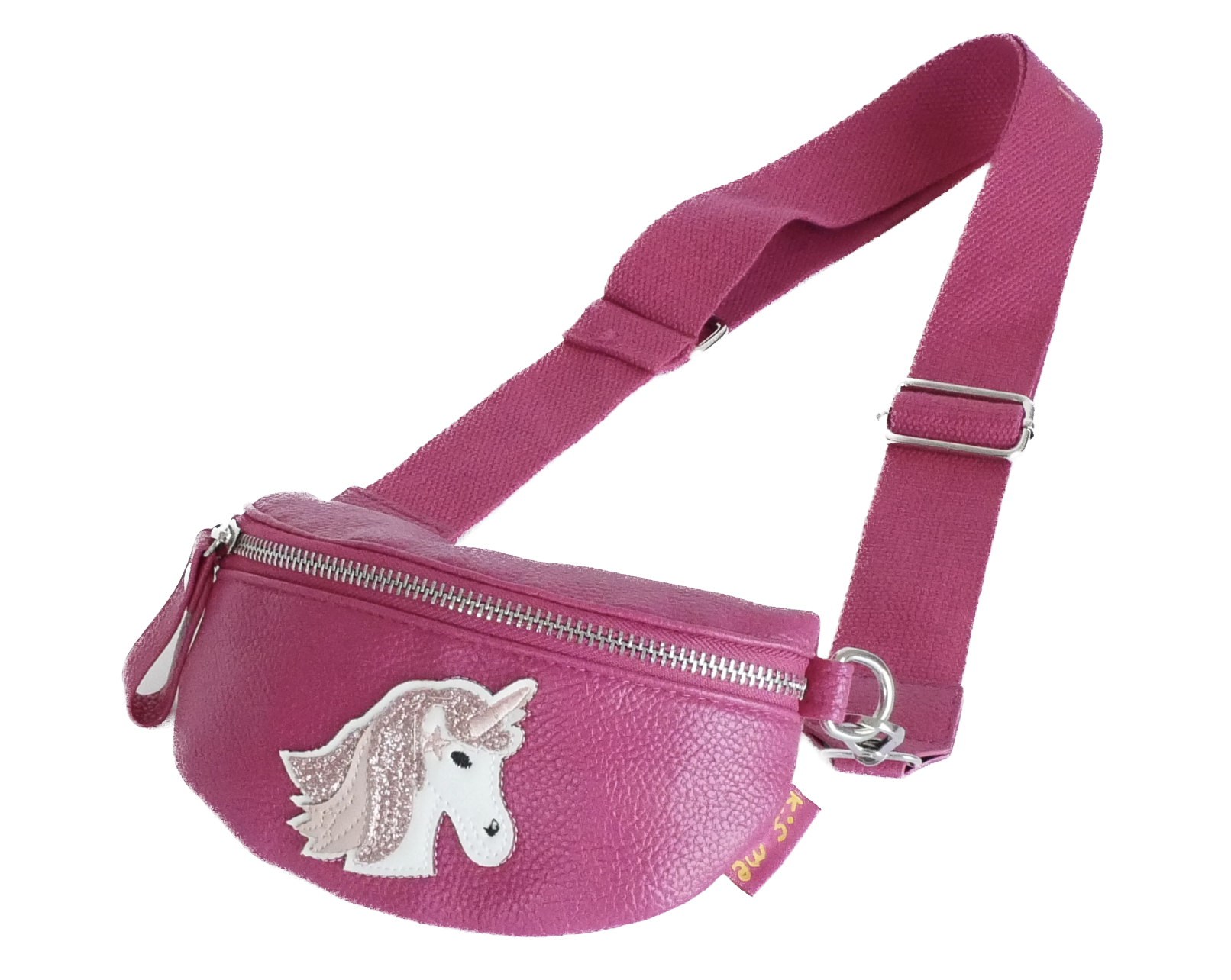 KisMe Crossbody Tasche Sidebag - Einhorn in Pink mit Unifarbenen Band KisMe Crossbody Tasche Sidebag - Einhorn in Pink mit Unifarbenen Band