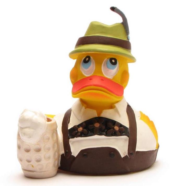 Lanco Lederhosen Ludwig Duck - Naturkautschuk Badeente - Bayerische Lederhosen Ente Lanco Lederhosen Ludwig Duck - Naturkautschuk Badeente - Bayerische Lederhosen Ente