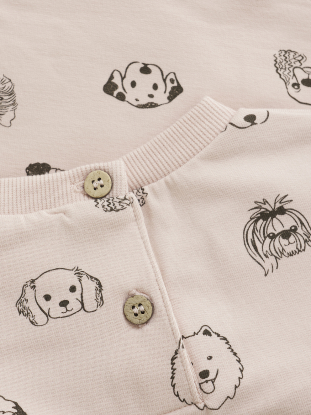 Minymo Langarm Sweatshirt in Rosé mit Hundedruck Minymo Langarm Sweatshirt in Rosé mit Hundedruck