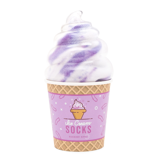 Luckies Eiscreme Socken - Fußlinge - Blaubeere - SALE