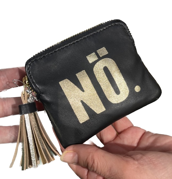 Noi Geldbörse Mini Zip Portemonnaie in Schwarz - NÖ