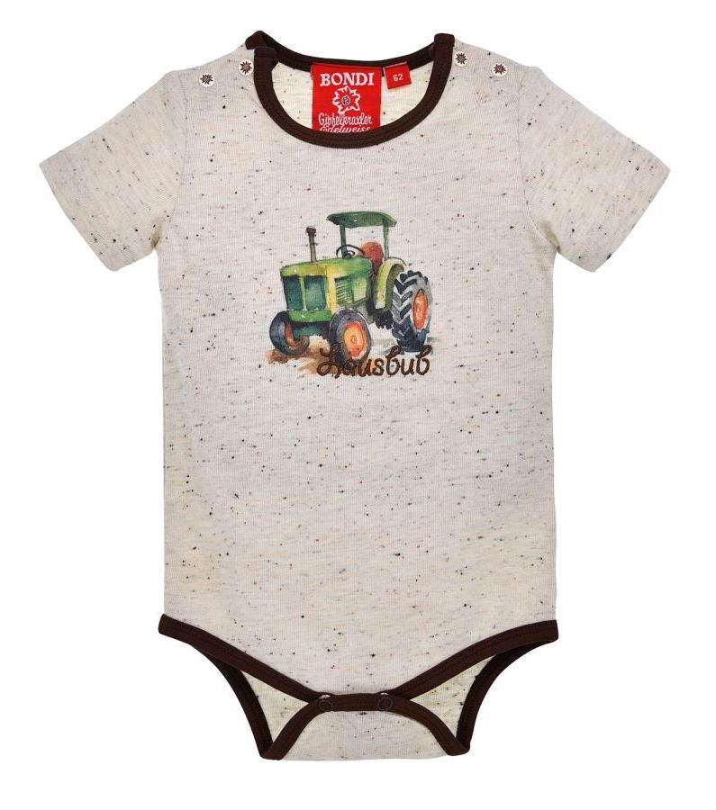 Bondi Kurzarm Body Meliert Lausbub Traktor Bondi Kurzarm Body Meliert Lausbub Traktor