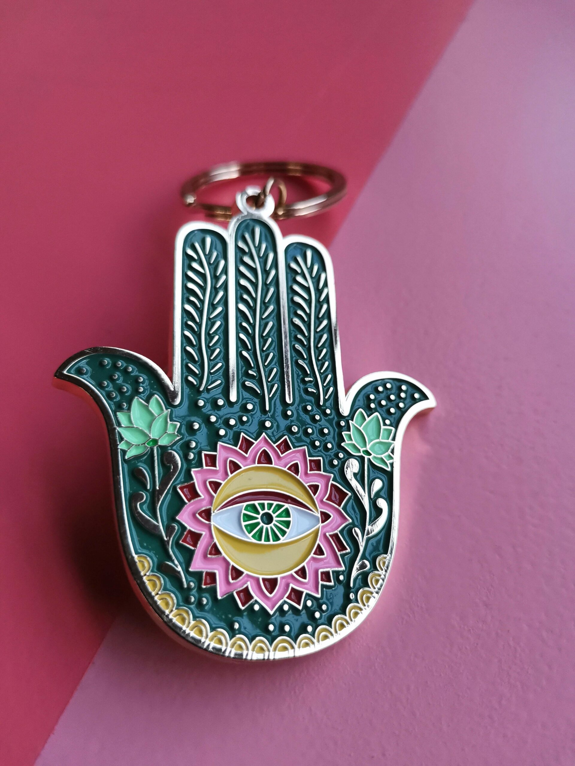 HamsaHand1-scaled Paperholic Schlüsselanhänger - Hamsa Hand - Gold/Grün