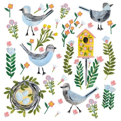 paperproducts-design-papierservietten-beauty-nest PPD Papierservietten - Blumen, Vogel & Nest
