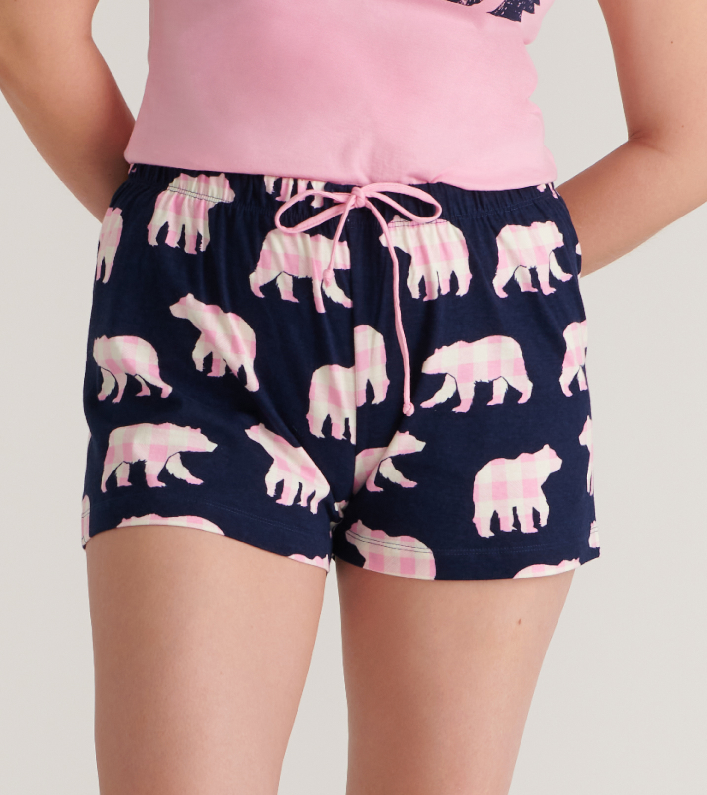 Little Blue House Kurze Pyjama Hose- Mama Bear - Mama Bär
