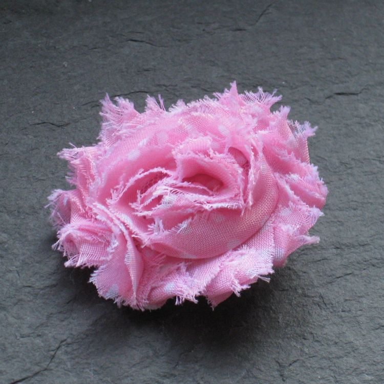 BABY-ROSA-mit-WEIssE-PUNKTE-BLU-TEN-CLIP Wowzers Blütenclips - Shabby Chic für Haare & Kleidung - Rosa Gepunktet