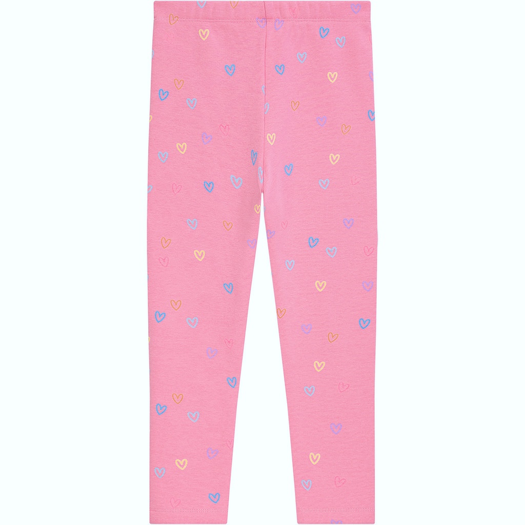 Danamade DFIONA Thermo Leggings in Cady Pink mit Herzen Allover