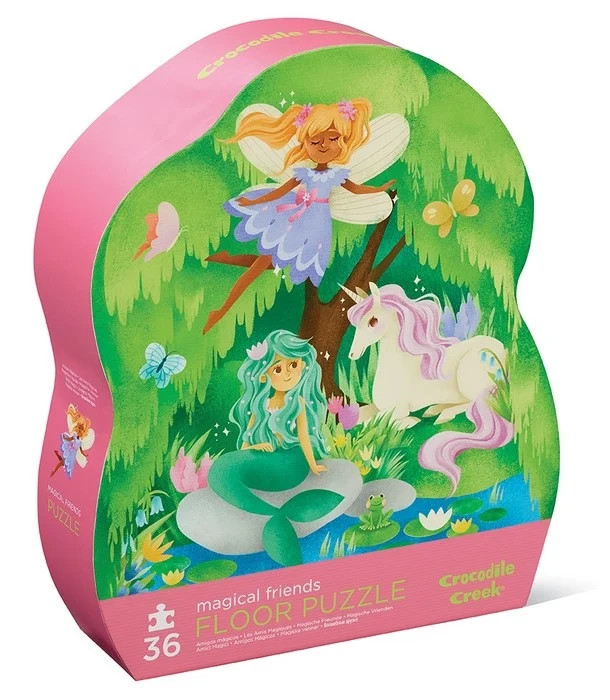 Crocodile Creek Puzzle - Magical Friends - Magische Freunde - Einhorn & Fee 36 Teile Crocodile Creek Puzzle - Magical Friends - Magische Freunde - Einhorn & Fee 36 Teile