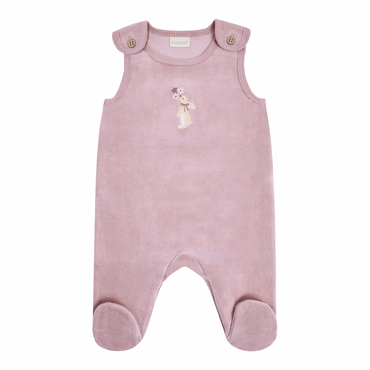 FIXONI Nicki Strampler Velours Stramplerhose mit Body Set in Keepsake Lilac - Hase FIXONI Nicki Strampler Velours Stramplerhose mit Body Set in Keepsake Lilac - Hase