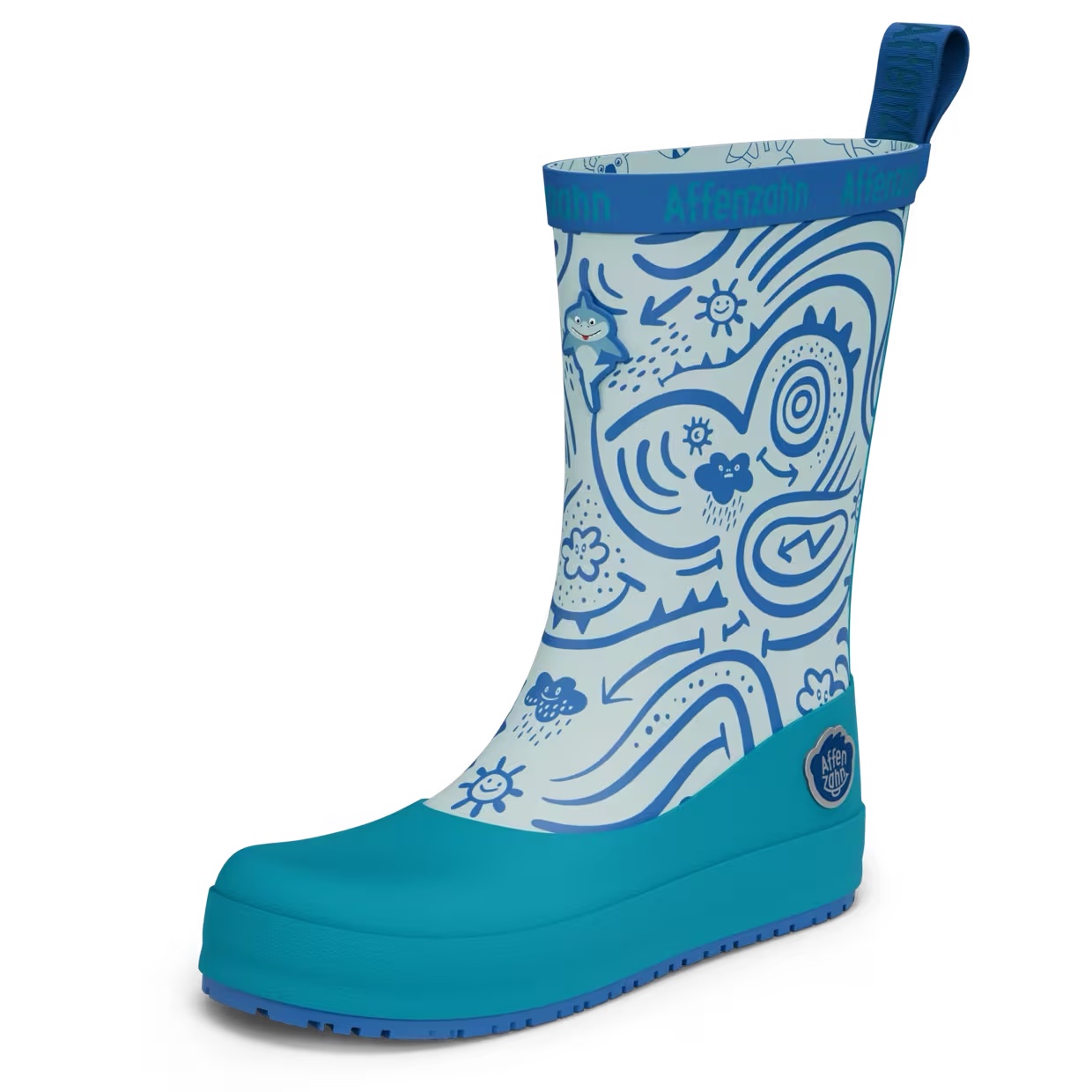 Affenzahn Gummistiefel Regenstiefel in Blau Vegan Plashy Hai Affenzahn Gummistiefel Regenstiefel in Blau Vegan Plashy Hai