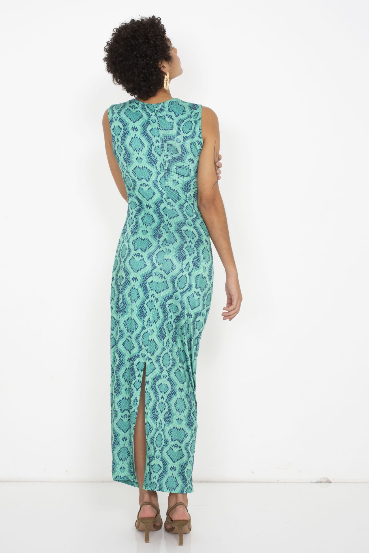 Marivie Kleid Hottie! in Snake Green - Schlagen Grün - SALE