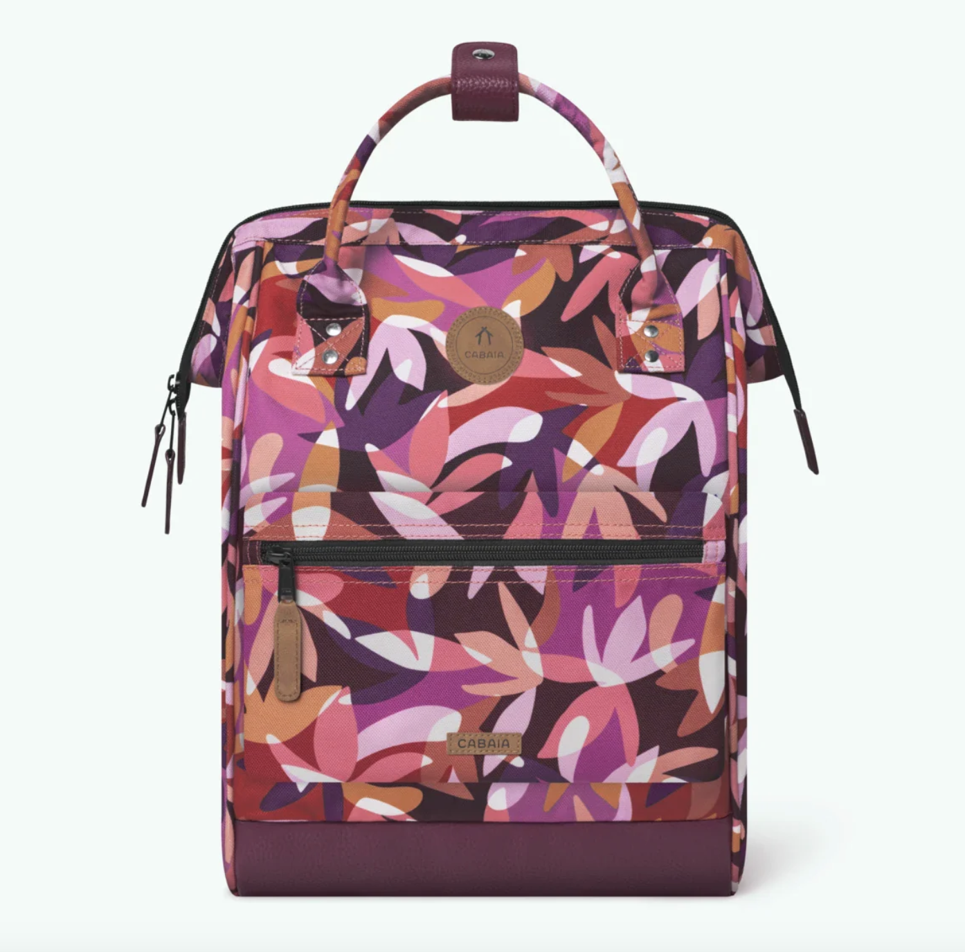 Cabaia Rucksack Montreuil Medium mit Laptop-Fach - Beerentöne gemustert - SALE