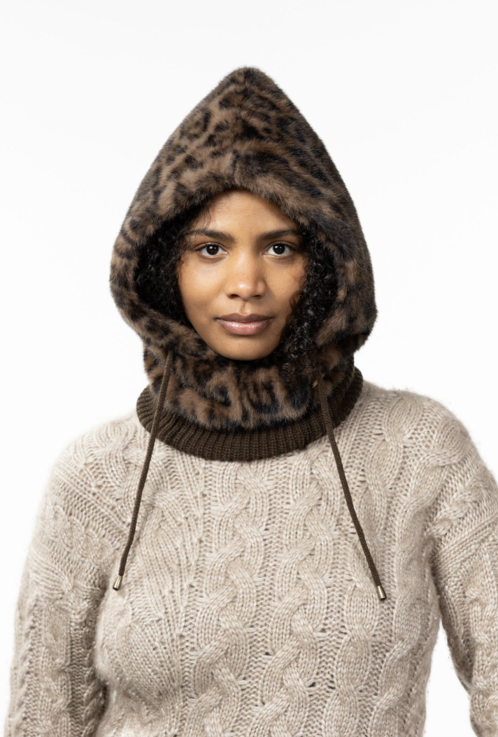 Barts Eliess Hood Faux Pelz Kapuze - Animal Print Leo Barts Eliess Hood Faux Pelz Kapuze - Animal Print Leo