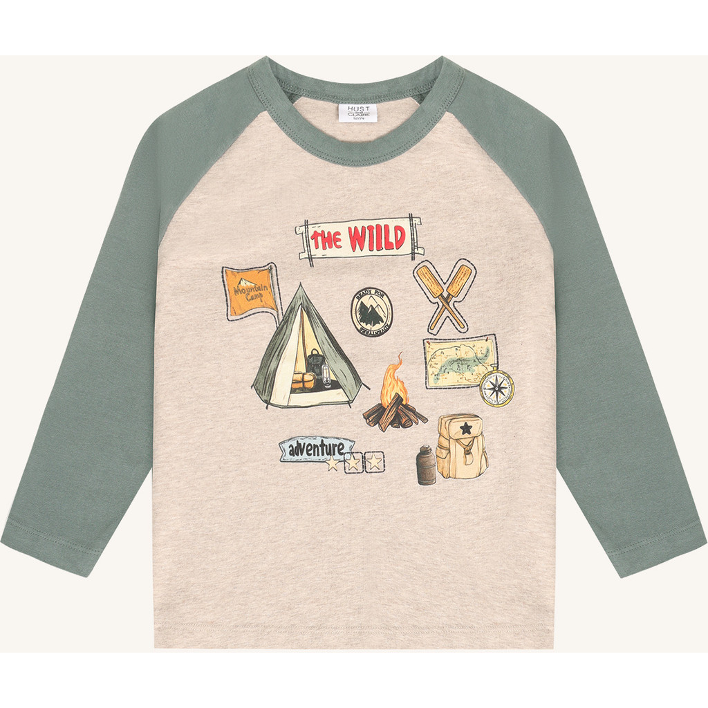Hust & Claire Anton Raglan Langarm in Grau & Oliv - Wild Life & Camping Hust & Claire Anton Raglan Langarm in Grau & Oliv - Wild Life & Camping