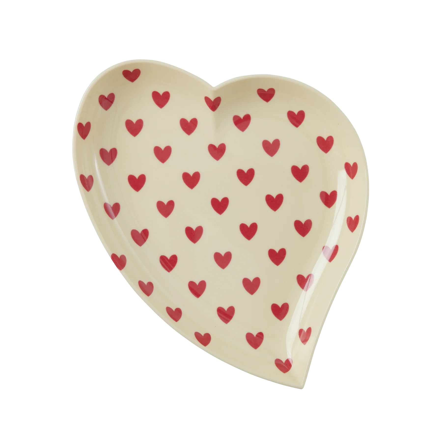 RICE Herz Platte - Crème - Darling Hearts Print RICE Herz Platte - Crème - Darling Hearts Print