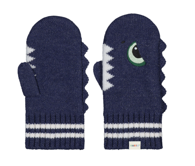 Barts Kids Riffles Strickfäustlinge mit Augen - Navy/Blau Barts Kids Riffles Strickfäustlinge mit Augen - Navy/Blau