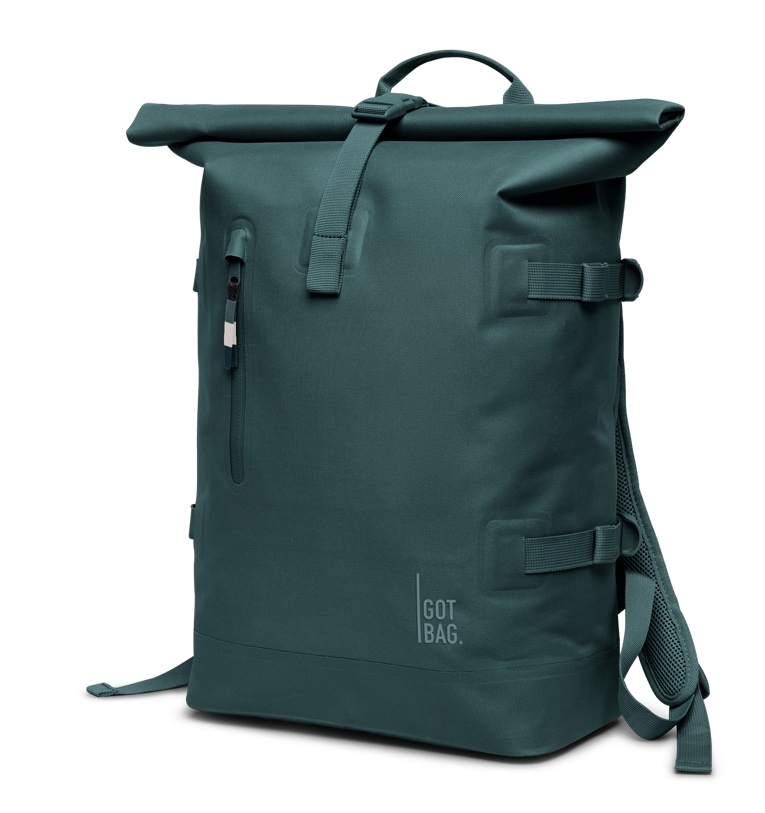 GOT BAG ROLLTOP 2.0 MONOCHROME Sea Teal - Nachhaltiger Rucksack Petrol Grün
