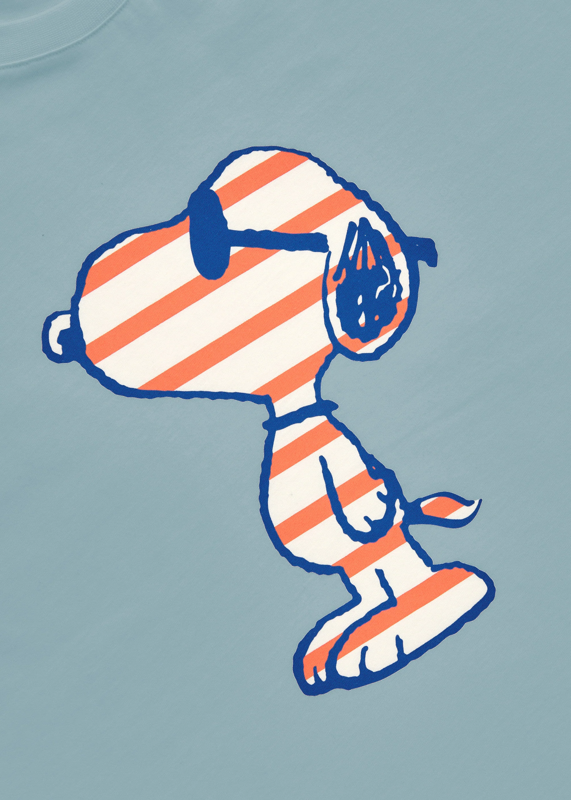 Codello Peanuts Kurzarm T-Shirt in Blau - Snoopy Stripes 