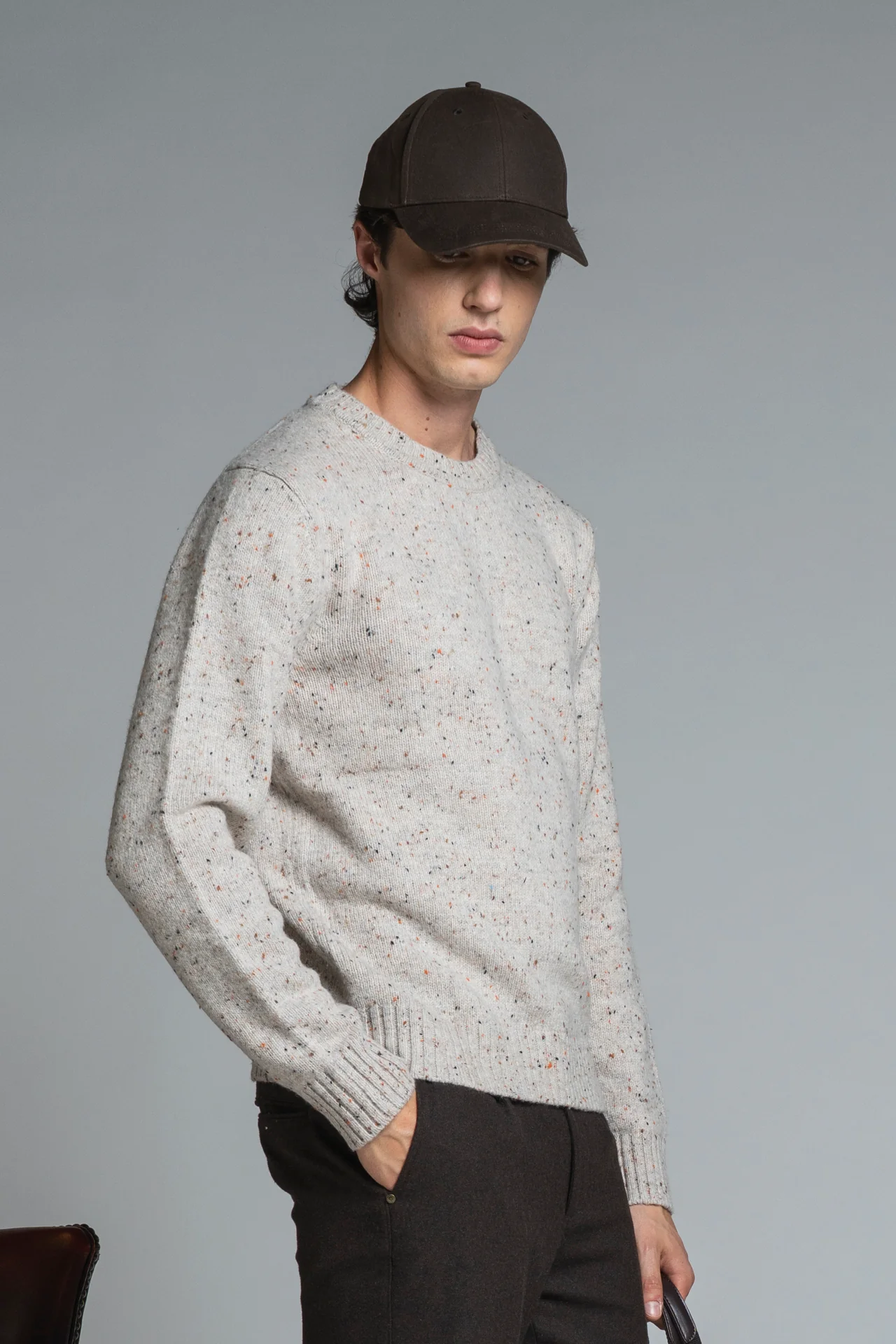 IMPURE George Strickpulli Wolle Pullover Beige Melange IMPURE George Strickpulli Wolle Pullover Beige Melange