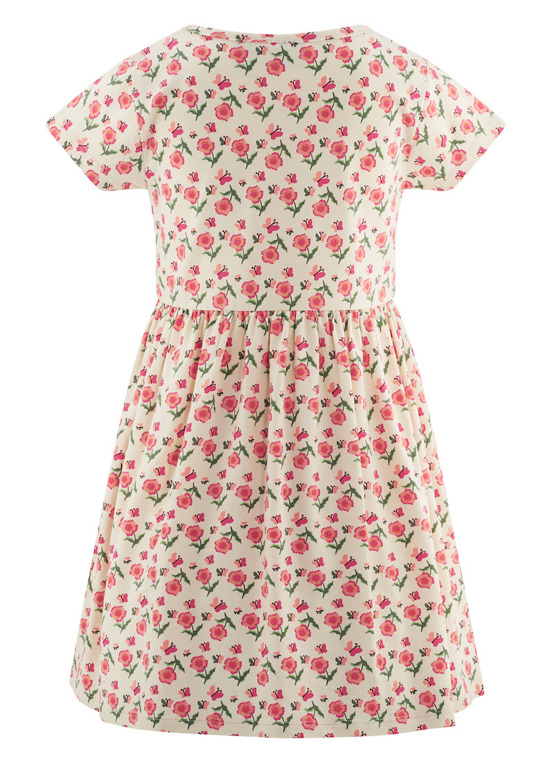 Happy Girls Jersey Kleid Kurzarm mit Blumen & Schmetterlinge Allover Happy Girls Jersey Kleid Kurzarm mit Blumen & Schmetterlinge Allover