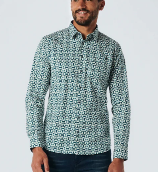 Bildschirmfoto-2023-09-01-um-15-36-38 NO EXCESS Hemd Stretch - Allover Print in Ozeanblau/Weiß