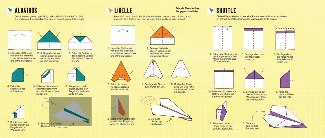 Usborne 100 neue Motivbögen für Papierflieger
