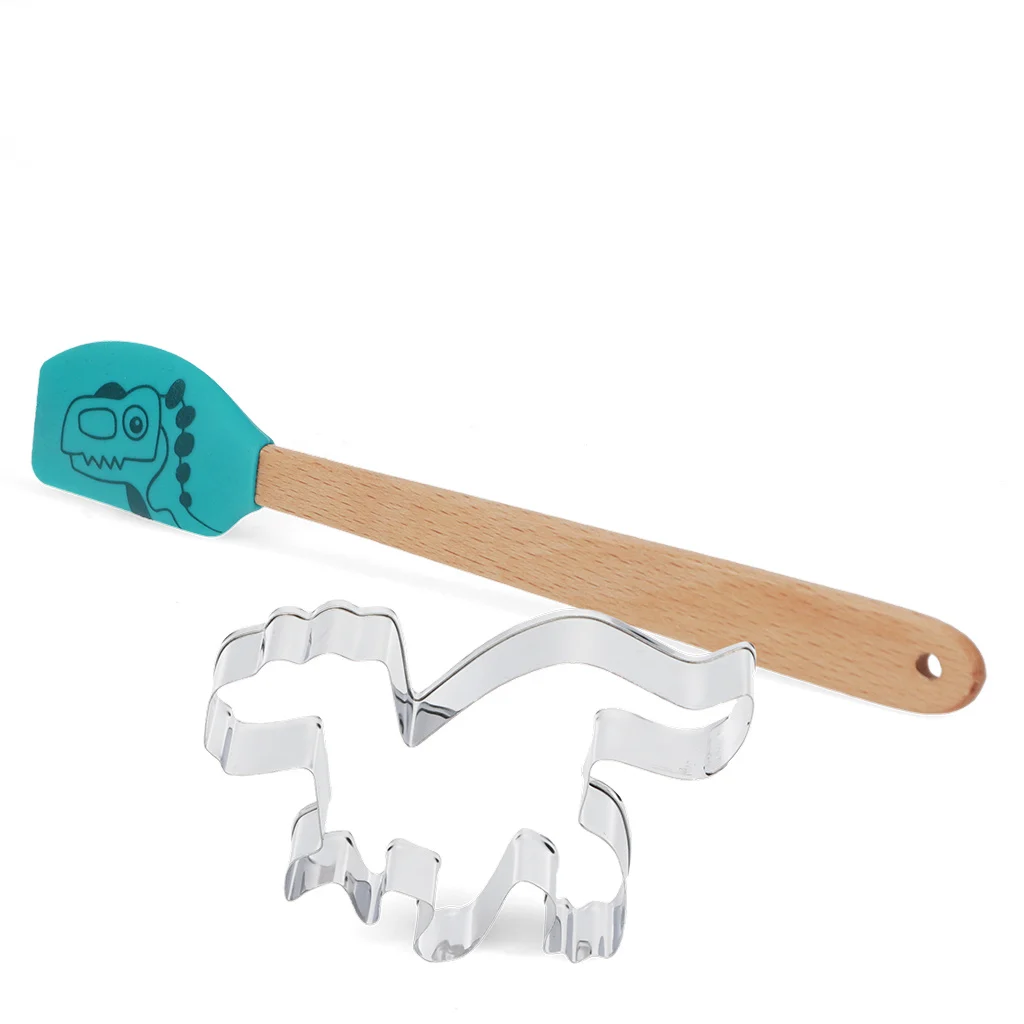 Rex London Back-Set Ausstechform & Mini-Spatel Baby Dinos