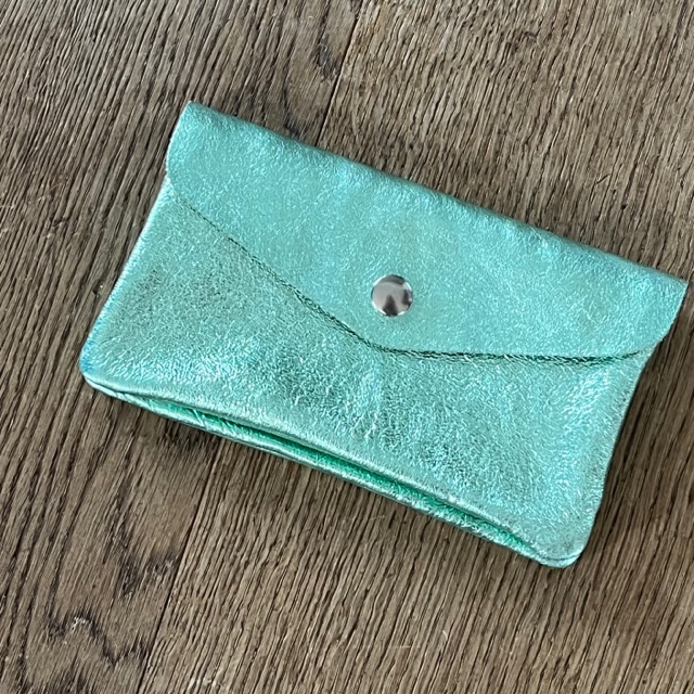 IMG_2547 Soft Leder Glitzer Geldbeutel - Mint Glam Glitzer